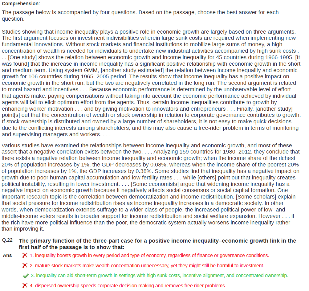 CAT 2025 Set-1 | Verbal Ability and Reading Comprehension | Question-22